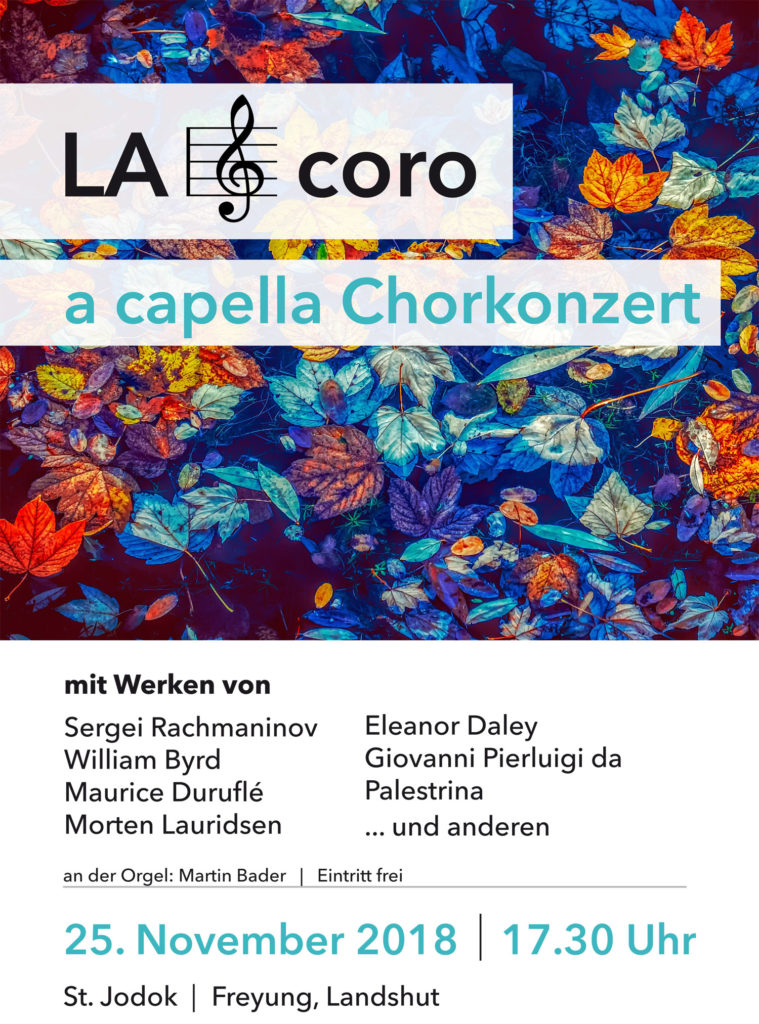 Konzertankündigung Plakat LA coro, November 2018